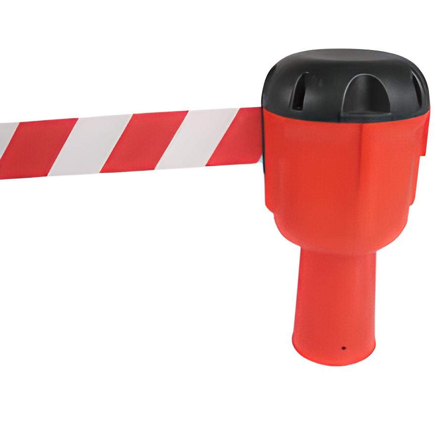 Enrouleur pour cône Rouge et Blanc hachuré